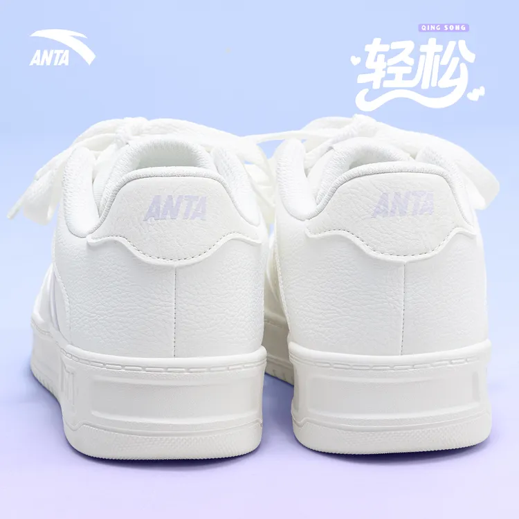 安踏轻松板鞋小白鞋女2025冬季正品学生校园高颜值小众百搭休闲鞋