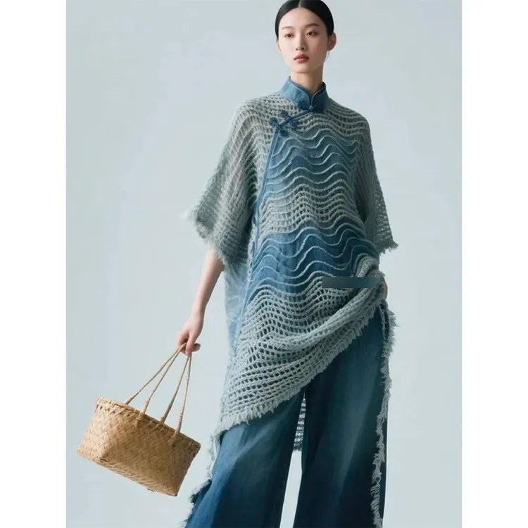 新中式女装国风上衣年轻版禅意高端唐装高级感针织小衫女2025新款