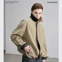 NYHSUGOO/南乙秋季复古巴恩风水洗做旧100%棉外套3810男士夹克