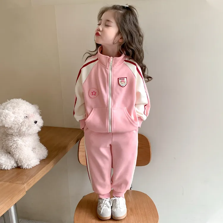 女童秋装套装2025新款4-6岁幼儿园潮款小童女宝春秋季洋气两件套