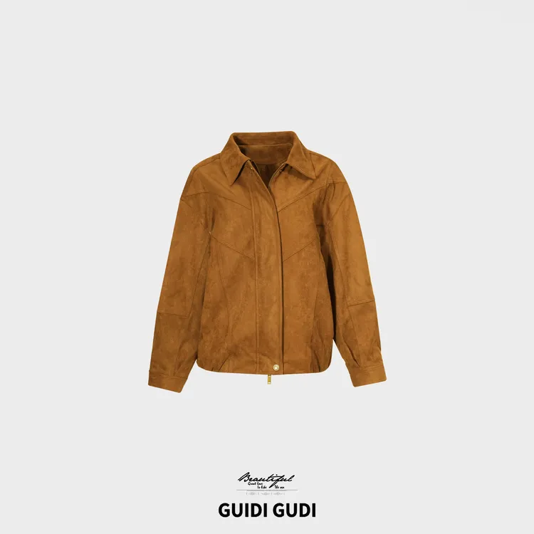 GUIDI GUDI【枯木逢春】复古赫本风宽松外套/黄加蓝 