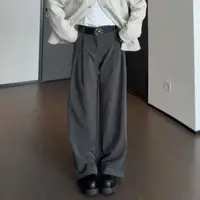老钱风立体工字褶A字廓形宽松西裤通勤cleanfit高级垂感休闲长裤