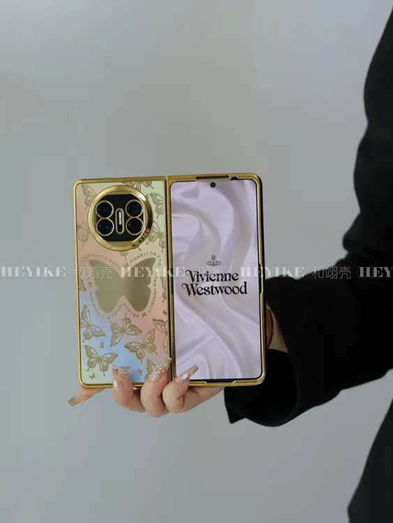 潮牌电镀卡通KT适用oppofindn5手机壳折叠X5华为mateX6荣耀V2三星