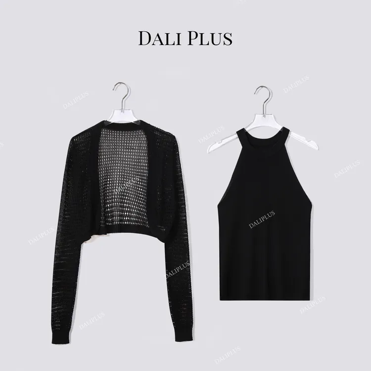 DALI PLUS”空调衫两件套“百搭背心+一手长开衫-D5CH4585