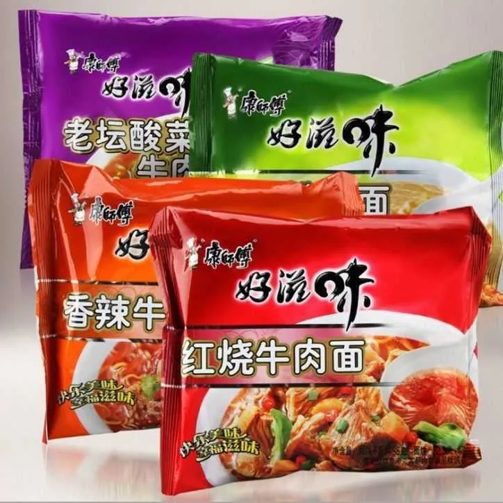 康师傅好滋味方便面24袋整箱零食泡面老坛酸菜香辣牛肉速食面宵夜