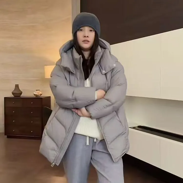 【泡芙鹅】连帽一手长鹅绒服  01020