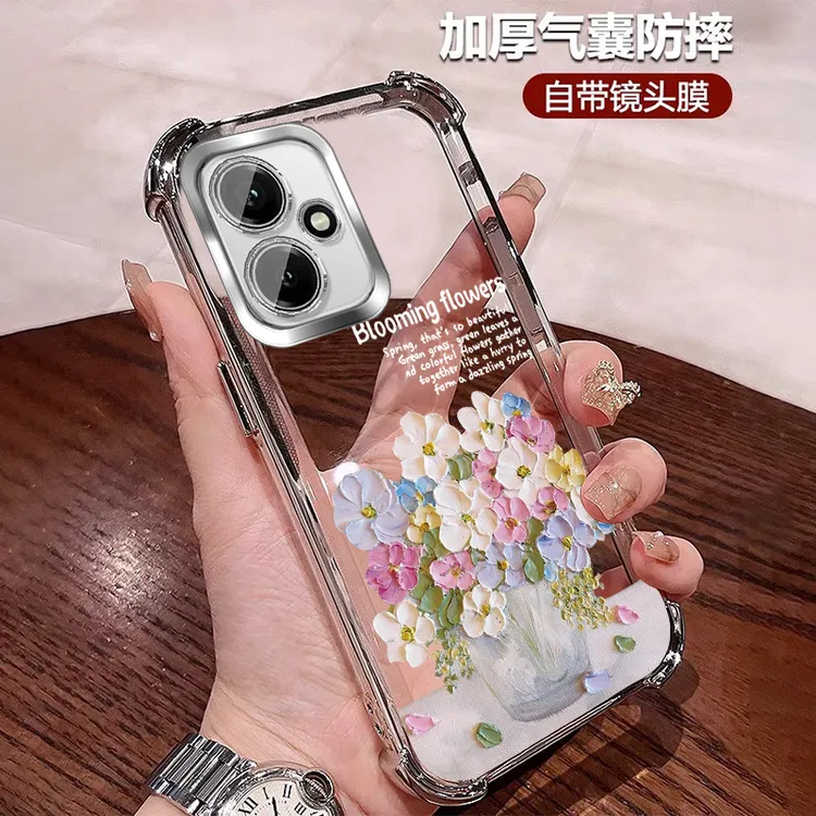 适用荣耀400手机壳网红透明四角防摔400pro硅胶带镜头膜国潮女款