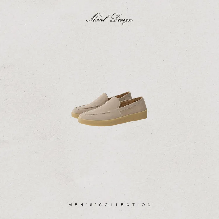 MBNL-F「水染工艺」秦磊男装老钱风羊皮一脚蹬乐福鞋LL-WXZ9009