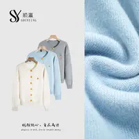 【仟娜】温柔柔软~减龄南瓜刺绣宽松百搭彩扣针织开衫SY73ZZ9025