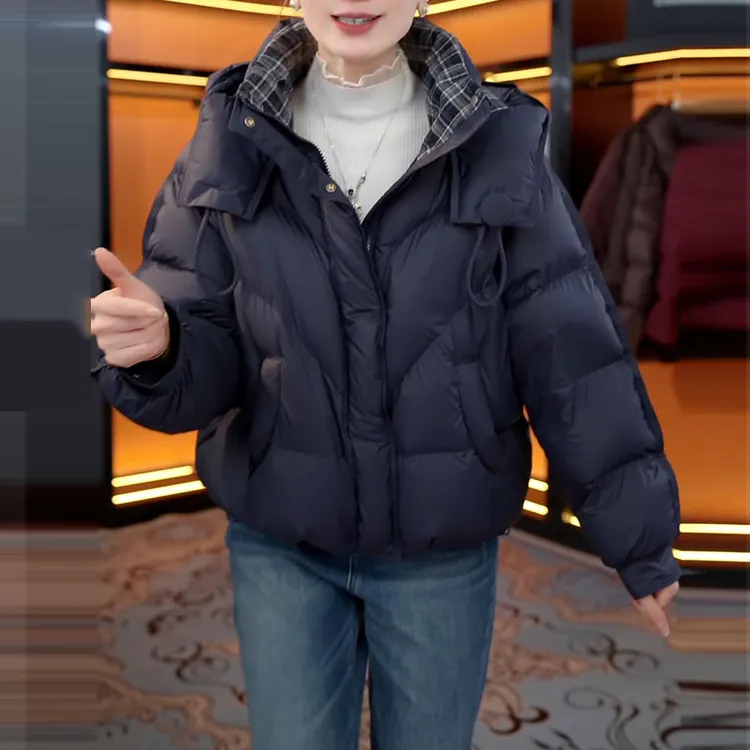 2025新款高级感时尚宽松显瘦棉服连帽气质洋气保暖外套女