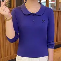 B515#时尚翻领净色设计感显瘦百搭上衣（L~5XL 90~160斤）