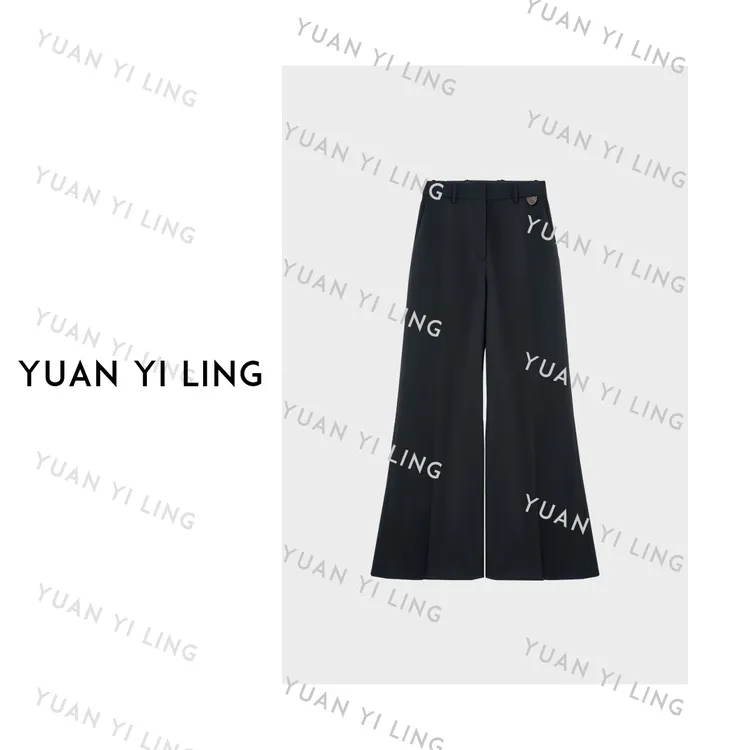 袁艺灵【拉腿神裤】澳毛轻奢系列高级设计款ins经典长裤9091