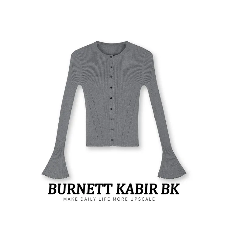 BURNETT KABIR BK【天蝎座】18针可机洗喇叭袖100%绵羊毛开衫4319