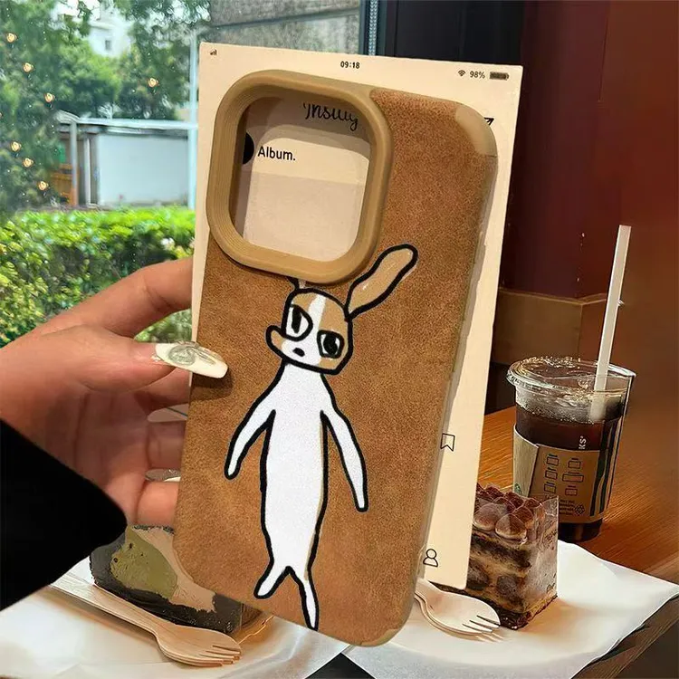 一米八比格多栋适用苹果17promax大孔贴皮17手机壳iPhone16趣味15