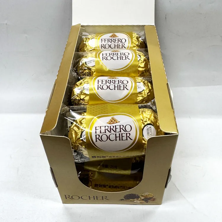 包邮费列罗榛果威化巧克力2粒装25g休闲糖果零食礼品整盒12条批发