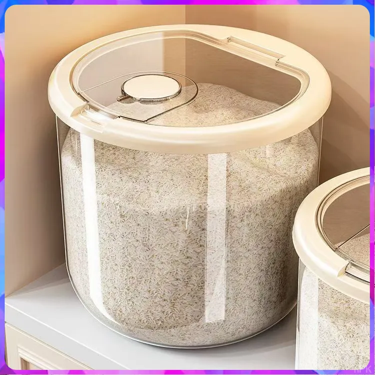 食品级装米桶米桶防虫防潮密封米箱米粮家用收纳盒面粉面桶储物罐