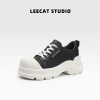 LeeCat Studio | 2025秋冬季新款厚底增高休闲松糕鞋女LES25A0326