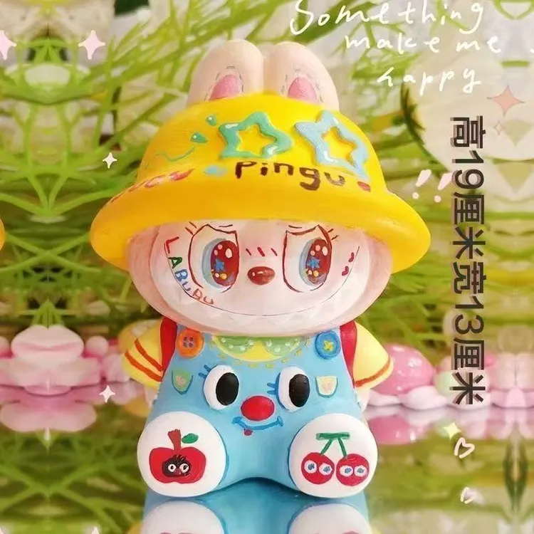 3D爆款立体拉布布石膏娃娃玩具儿童涂鸦涂色手工diy