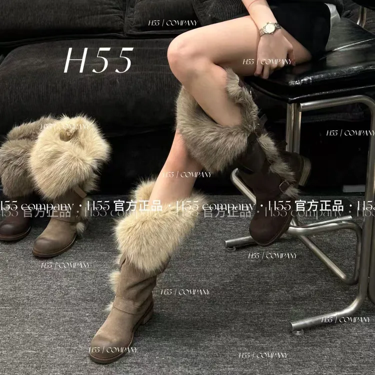 H55女鞋【600g棉里】乌托邦S线重磅斯拉夫骑士直筒靴4cm45-2993-ZZZ