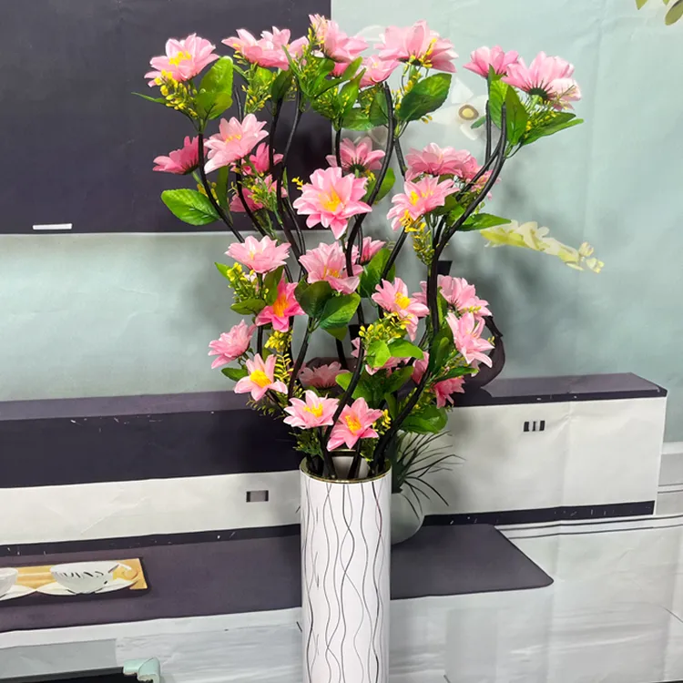 仿真花客厅干花假花芍药花卧室玄关落地大摆件室内落地装饰花套装