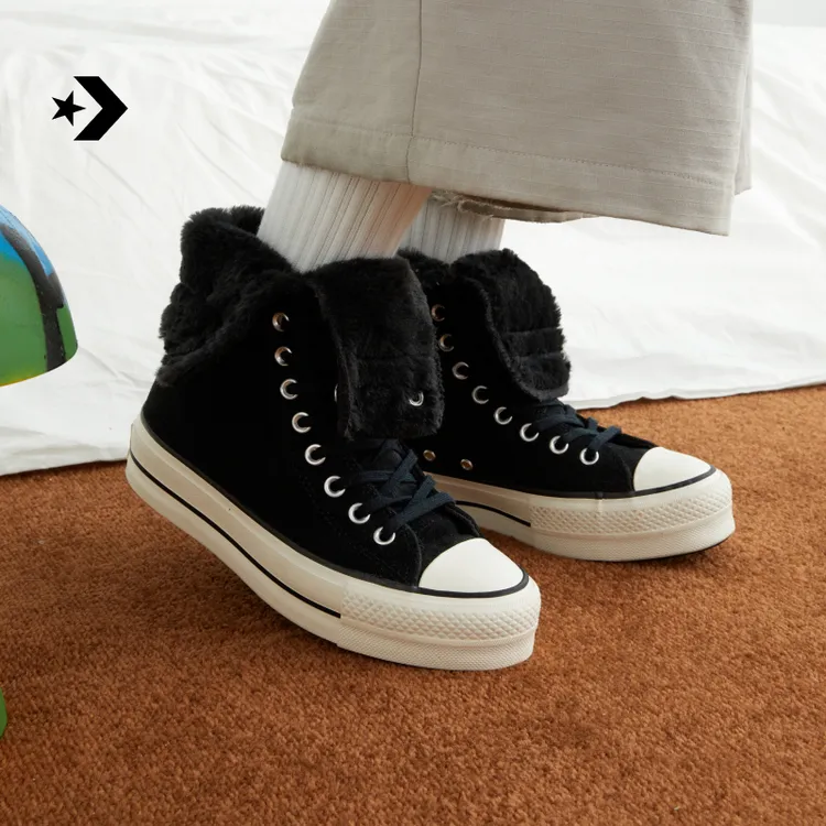 【秋冬新品】匡威AllStarFoldOverLift女厚底休闲板鞋A15229C