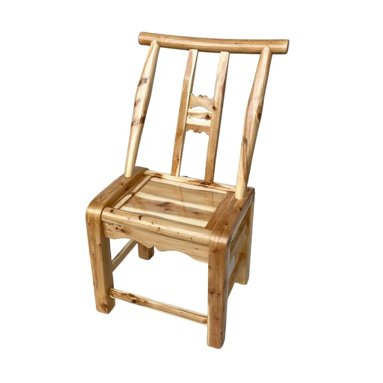 香柏木椅加高加大手工弯制实木椅客厅家用木椅老式实木靠背椅茶椅