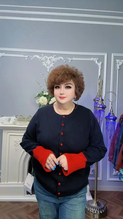 毛衣女士气质显瘦宽松型开衫毛衫百搭秋季长袖时尚纯色