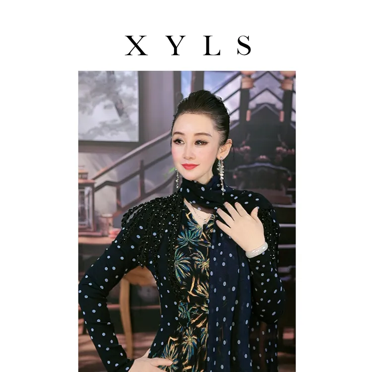 女装连衣裙弹力印花T007122