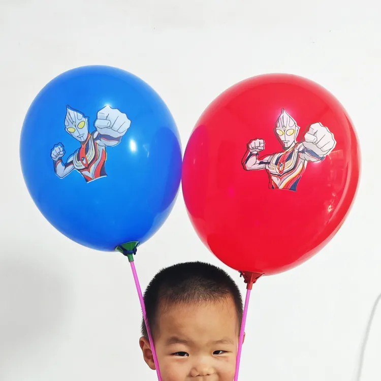德国12寸大号加厚奥特曼气球儿童玩具生日礼物幼儿园活动超人气球