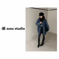 SU 【羽绒服】落肩袖宽松型毛领常规百搭秋冬季90羽绒服  H0998