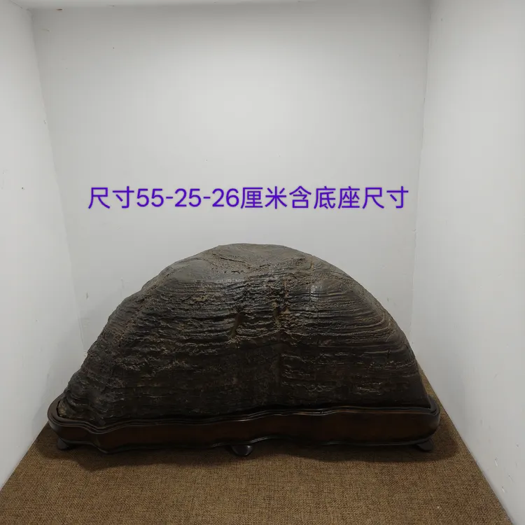 灵璧石层石步步高升款，天然原石纹理层次分明，适合做摆件古色古香