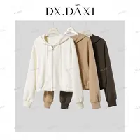 DX.DAXI【美派邮差】拉链开衫款连帽女卫衣女装休闲上衣