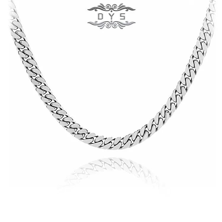 帝藝尚 钛钢项链 欧美街头四面磨古巴链嘻哈风男生主播dj百搭穿搭