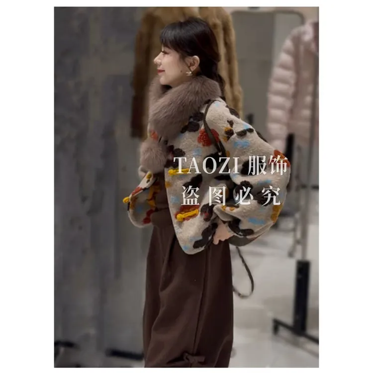 【现货秒发】 11122【花朵】冬季高端手工毛毡原创定制加厚羊毛外套