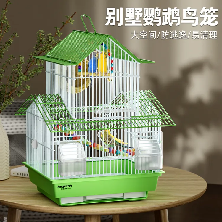 鸟笼子虎皮鹦鹉笼2025新款大号专用牡丹金属家用文鸟用品豪华别墅