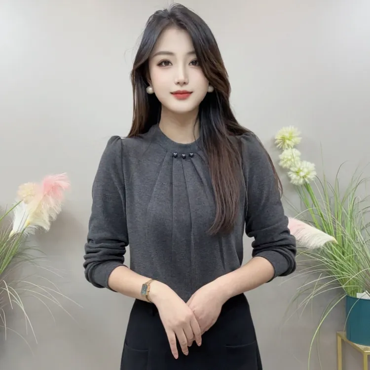 【KK】YXG8881秋季上新纯色三粒扣款长袖气质百搭衬衫