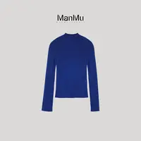 满目ManMu 【张琪专属】秋季高级定制老钱风100%打底针织衫350286