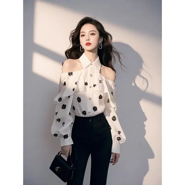 拉夏贝尔衬衫女款爆款2025网红洋气女炸街纯欲慵懒风衣服女装