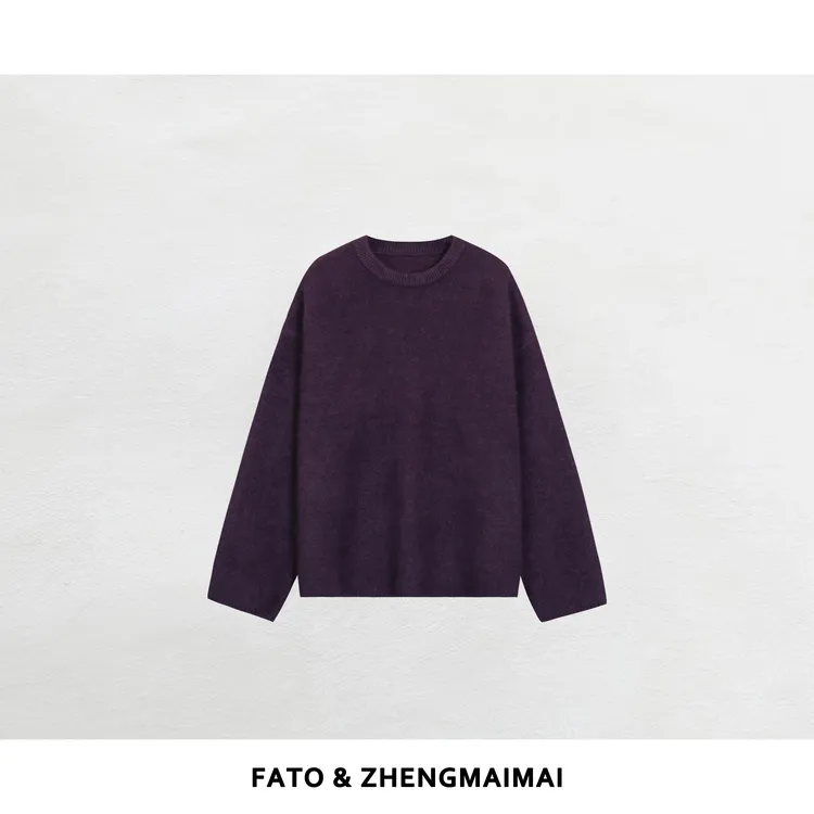 郑买买 暖香芋 秋冬款多巴胺时尚贵气老钱风针织毛衣 SY50906M2