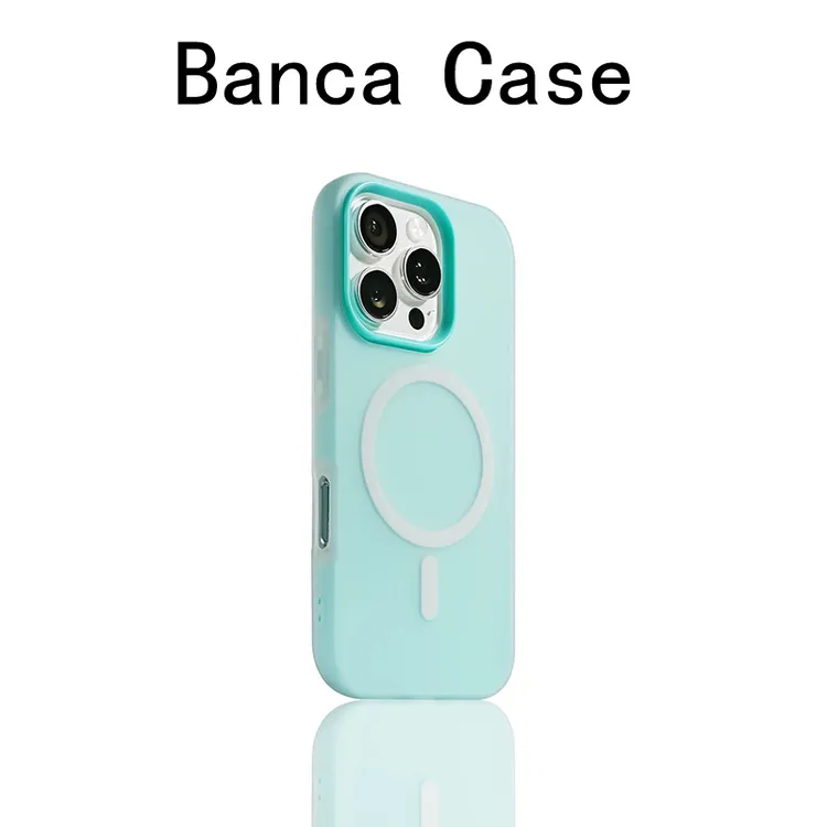 BANCA肤感果冻磁吸适用苹果16/17promax手机壳iPhone15二合一1413