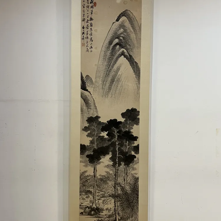 吴石仙山水立轴 尺寸176/42.5