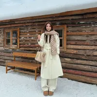 Moprobably李予诺「留声机」高奢感苏丽羊驼立领经典款大衣L5460038