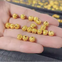 【水贝黄金工厂】（一颗）足金999黄金核桃珠6m多样性发其一（一粒）