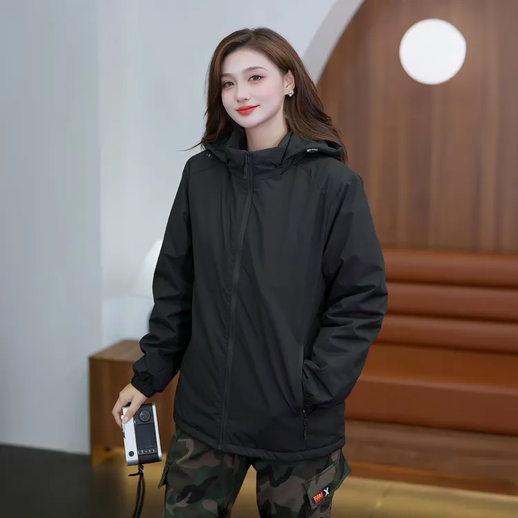 新款棉服男可拆卸帽冬季中年男士连帽夹克登山防水秋冬男装大码