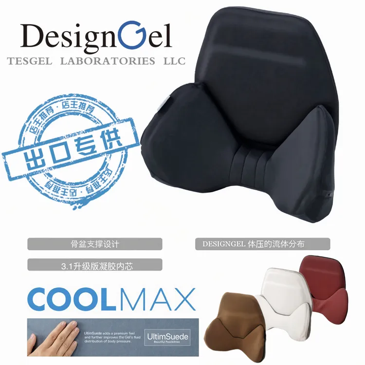 DesignGel凝胶腰靠出口原装内芯车载车用靠枕靠垫腰垫护腰枕3.1版