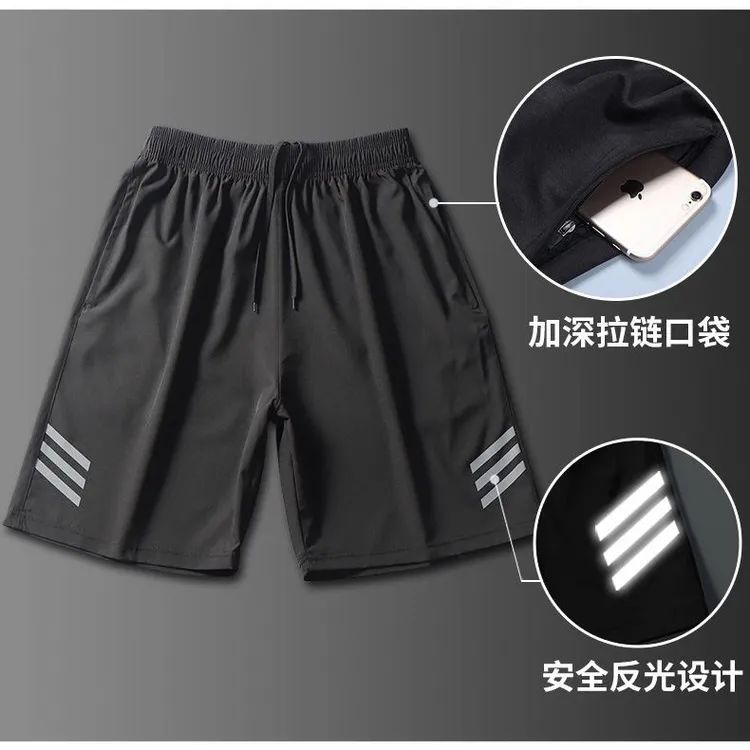 速干美式短短裤秋季休闲裤跑步宽松训练运动篮球五分裤健身潮男