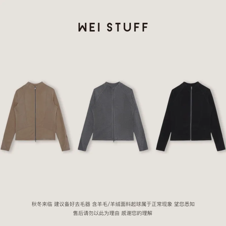 WEI STUFF"贴身小蛮腰“舒适修身显瘦三色外套 10663 .          