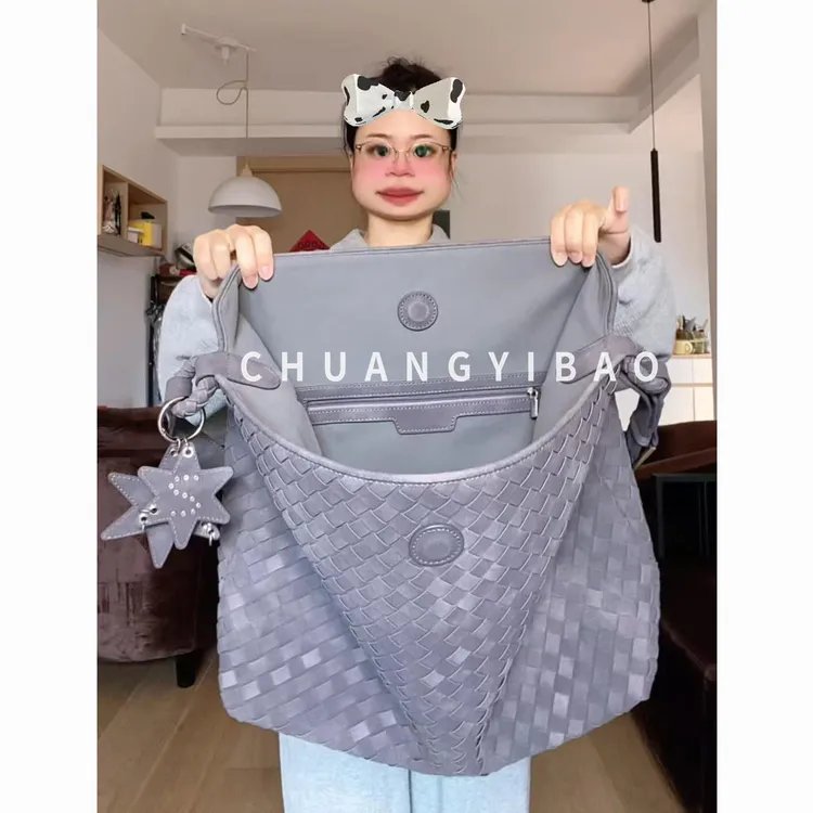 高级感轻奢小众编织包包女式2025新款大容量单肩包通勤托特斜挎包