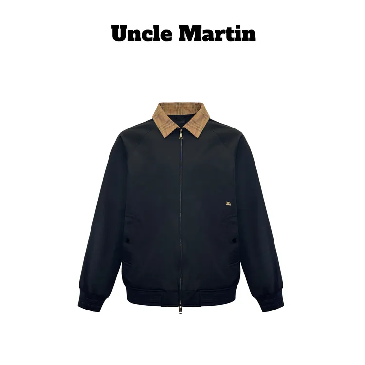 马丁叔叔 BBR19300同款 25AW外套领子拼接刺绣拉链夹克 662