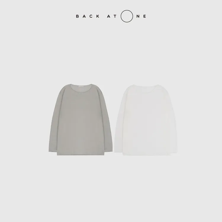 BackAtOne"轻影"三醋酸轻薄0压慵懒有型百搭针织衫 BFS-1AB382H-K